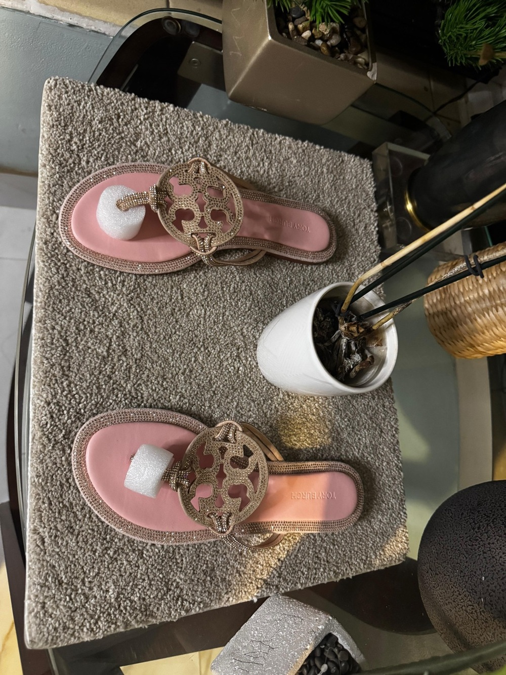 Tory Burch Pink Slide Sandals